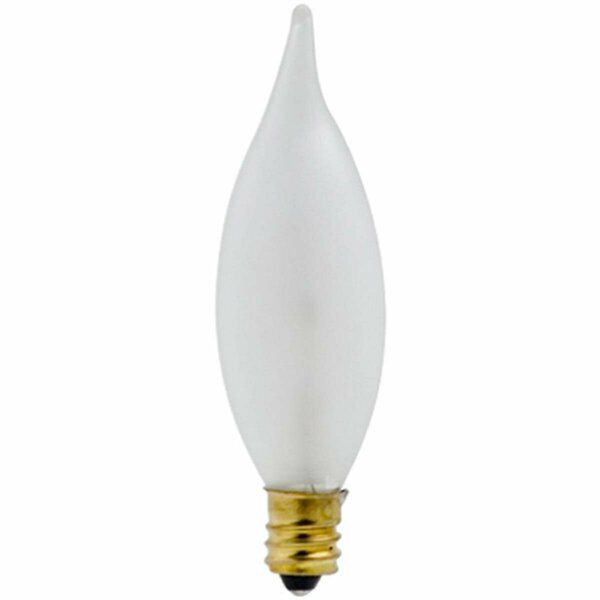 Globe Electric 15W Westpointe Frosted Chandelier Flame Tip Light Bulb, 2PK 706695